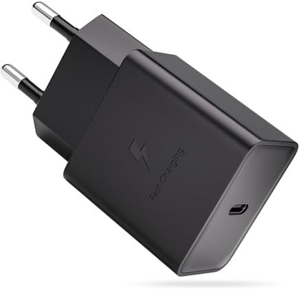 15W Cargador Carga Rapida USB C, Enchufe USB Tipo C, Cargador Movil Compatible con Samsung Galaxy S23/S22/S22 Plus/S22 Ultra/S21 S20 FE/S10e/S10/S9/S8, A54 A53 A53 A34 A33 A13/Z Flip 3/Z Fold 4 5G