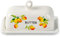 Lemon Butter Dish With Lid For Countertop Yellow Ceramic Butter Dish Large Butter Holder With Cover Butter Tray Painted Butter Holder Le Creuset Butterdish