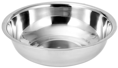 IMIKEYA Groß 1stk Becken Aus Edelstahl Runde Stahl Schüssel Abendessen Schüssel Dessert Metall Salat n Nicht Magnetisch Topf Aus Edelstahl Rostfreier Stahl Kind
