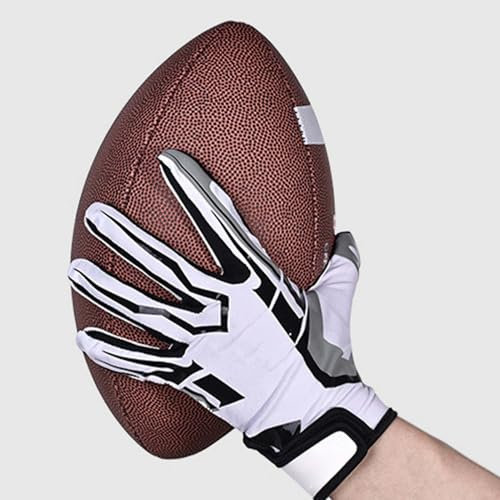 Football Gloves,Football Receiver Gloves American Football Rugb Gloves for Men (M)