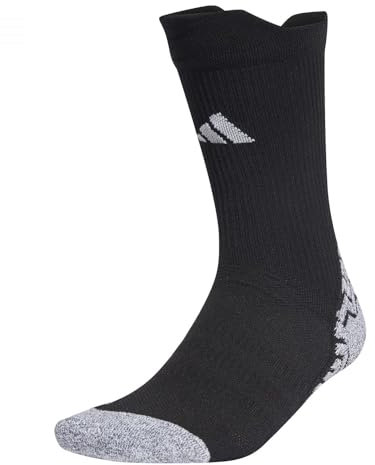 adidas Unisex Football GRIP Knitted Crew Performance Socks Cushioned, black/white, 8.5-10