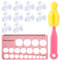 12uds Insertos de Brida 13/15/17/19/21mm, Piezas Sacaleches con Regla de Brida y Cepillo de Limpieza Accesorios Sacaleches para Momcozy/Spectra/Medela 24mm Escudo/Brida de Extractor de Leche