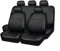 ZONEWD 9 Stück Auto Sitzbezüge für Toyota Rav4 RAV 4 Hybrid Limited Prime se 2002-2019 2020 2021, Autositzbezüge Kompletter Satz Leder Full Wrap Wasserdicht Auto Zubehör,Black