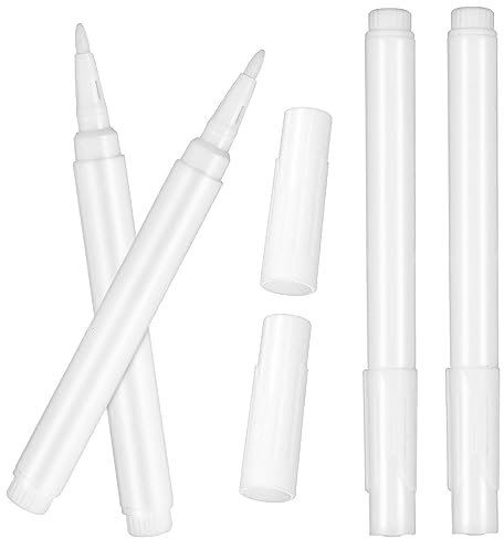 HOODANCOS 4piezas Marcadores De Tiza Blanca Líquida Rotuladores Para Ventana Pizarra y Rotuladores Borrables