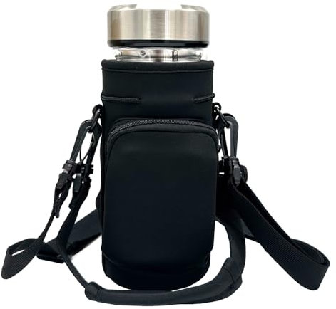 KOSTOO Borsa termica in neoprene per bottiglie d'acqua con maniglia per il trasporto e tracolla regolabile, per attività all'aperto (M, 590 ml)