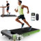 VOWVIT Laufband für Zuhause mit Neigung 2.25HP Walking Machine mit LED-Anzeige Fernbedienung und App-Steuerung Doppelter Stoßdämpfung Keine Montage Erforderlich