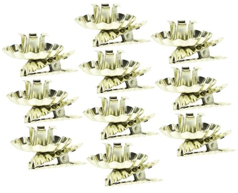 MAGICLULU 10stücke Kerzenhalter Zum Anklipsen Aus Eisen Für Große Kerzen Für Weihnachten Geburtstage Hochzeiten Und Andere Feierlichkeiten Sicher Und Langlebig Mit Ausreichend Für Stabile Be