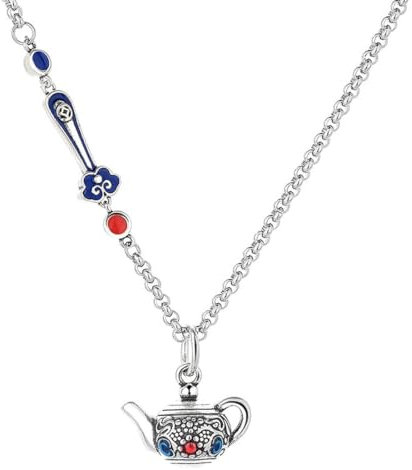 Caiduoduo Vintage teapot necklace men's and women's ethnic personality jewelry