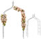 My Garden Metal Garden Arch with Ground Stake Strong & Durable UV-Resistant Flower Arch Weather Resistant Metal Trellis for Garden Paths, Gateways & Views 140x38x255cm (Black)