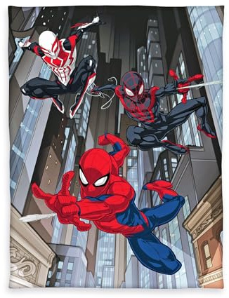 Herding Fleecedecke 130x170cm Spider Man Marvel Decke Kuscheldecke Rot Grau