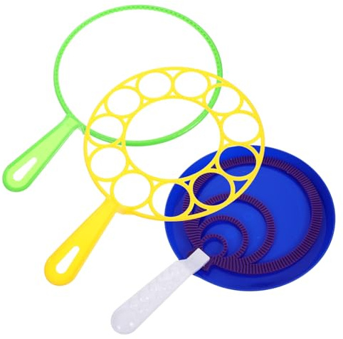BESTonZON Teiliges Outdoor Seifenblasen Ring Bunte Blasstäbe für Große Bunte Seifenblasen Langlebiges Blowing Bubble Tool Geeignet für Frühling Sommer Herbst Winter Zufällige Farbe