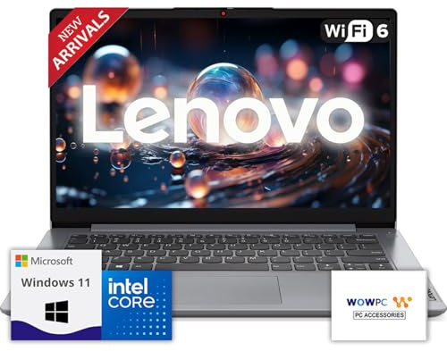 Lenovo IdeaPad Laptop with Microsoft 365 Office, 12GB Memory, 1TB Cloud & 640GB Storage, Intel High Performance CPU, 11 Hour Battery, SD-Card Reader, Webcam + WiFi 6, WOWPC Recovery USB, Windows 11