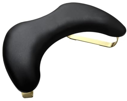 Milageto Repose-ongles ergonomique portable avec pieds en métal pour manucure, usage domestique et professionnel, Noir