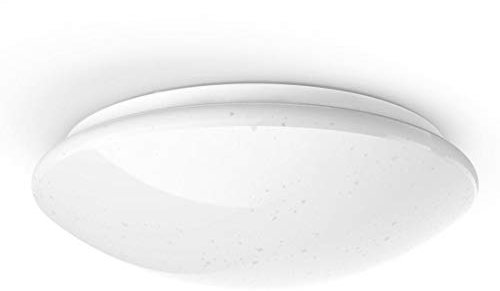 Hama LED Deckenleuchte dimmbar per App- u. Sprachsteuerung (WLAN Lampe Alexa/Google Home kompatibel, Deckenlampe f. Schlafzimmer, Kinderzimmer, Wohnzimmer, kein Hub/Gateway benötigt, Ø 30cm), Weiß, 00176545