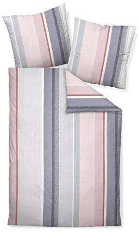 Janine Bettwäsche Davos Baumwolle Biber 135x200cm und 80x80cm mit Kleinen Fehlern 1B Ware 65041/01