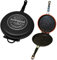BERNIGROUP Fornetto Sanity Stone Tondo cm.28 Bistecchiera Padella Antiaderente Doppia con Rivestimento Effetto Pietra
