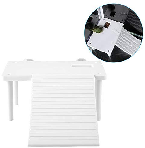 HEEPDD Reptilien schwimme Plattform, Schildkröte Plattform Klettern Leiter Rampe Aquarium Tank Terrarium Ornament mit Saugnapf für kleine Haustiere Sonnenbaden ruhen s