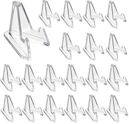 SUMNACON 20pcs Support de Monnaie Présentoirs Chevalets de Monnaie Médaille Badge Collection étagère de Pièces Support de Téléphone en Acrylique 2CM