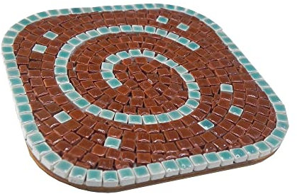 Mosaik untersätze, 2 Stück Türkisblau