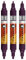 Molotow One4All Acrylic Twin Marker (Strichstärke 1.5 mm und 4 mm, hochdeckend und permanent) 3 Stück Farbe 233 purpur violett