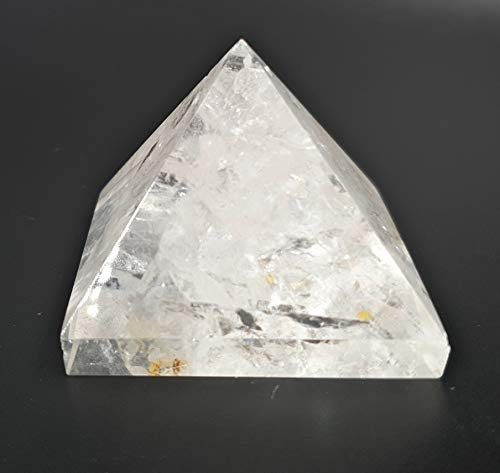 Pirámide de Cuarzo Blanco Pulida 4x4cm Cristal Natural Chakras para Curación de Energía de Chakras Equilibrio de Fengshui Decoración del Hogar Regalo de Colección
