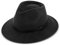 fiebig Edison Traveller mit Kunstlederband | Filzhut aus 100% Wolle für Damen und Herren | Angenehm Leichter Sitz für das ganze Jahr | Wollfilzhut Made in Italy (58-L, Schwarz)