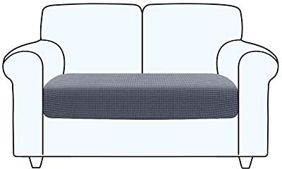 TAOCOCO Sofa Sitzkissenbezug, Elastischer Sofa Sitzkissenbezüge, Ajustable, Waschbar, Protection Meubles Couvre Pour Canapé (Grau,2 Sitzer)