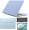 QYiD 4 in 1 Funda para Macbook Pro 15 Retina A1398, Plástico Carcasa Rígida Protectora Bolsa & Protector de Pantalla para Macbook Pro 15.4 con Retina Display A1398 (2012-2015), Azul