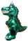 Dino Dinosaurier Tyrannosaurus T-Rex Weihnachtsbaumkugel Glas Christbaumschmuck
