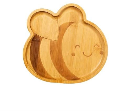 Sass & Belle Bee Bamboo Plate – Eco-Friendly Baby Plate for Kids & Toddlers – Adorable Yellow Bamboo Plates, Durable & Lightweight – Ideal Toddler Plates for Mealtime Fun & Learning