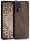 kwmobile Custodia Compatibile con Samsung Galaxy A52 / A52 5G / A52s 5G Cover - Protezione in Legno per Smartphone - Back Case con Bumper in Silicone TPU - marrone scuro