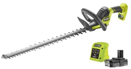 RYOBI - Taille-Haies Linea 18V - Design en Ligne - Lames 55 cm - écartement 24 mm - HedgeSweep™ - 1 Batterie Lithium+ 18V 2,0 Ah et 1 Chargeur 1,5 A - RY18HT55A-120
