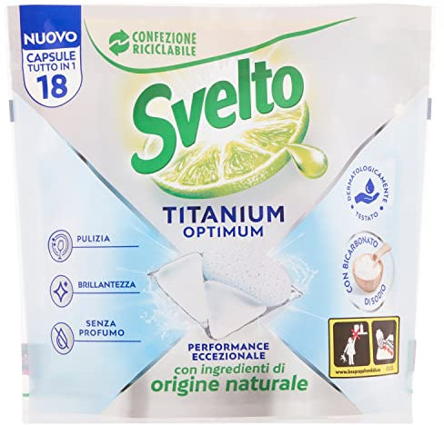 Svelto Pastillas para lavavajillas Titanium Optimum Bicarbonato, 261 g