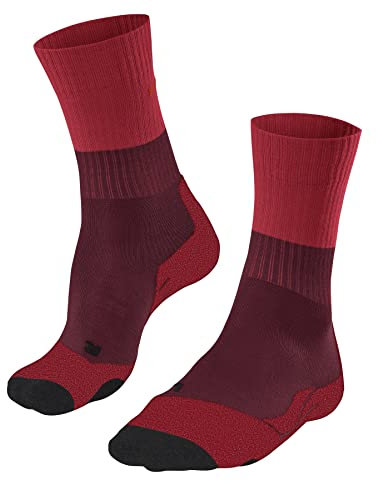 FALKE Damen Wandersocken TK2 Explore W SO Wolle Funktionsmaterial antiblasen dick 1 Paar, Rot (Merlot 8117), 37-38