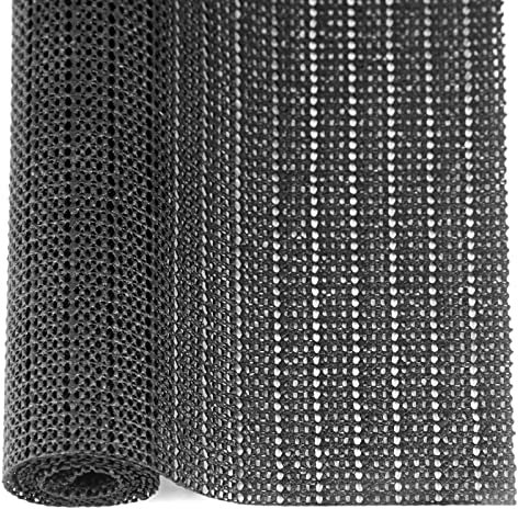 VABNEER rutschfeste Matte, 60 x 100 cm, Unterlage, rutschfest, für Schubladen, Regale, Tischutensilien, Teppich, leicht zu waschen und kann zugeschnitten Werden (schwarz)