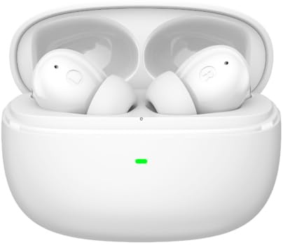 Project Telecom, Professionelle EB Wireless Bluetooth Earbuds, Earphones, ANC, Active Noise Cancelling, ENC, TWS, Touch Control - Weiß