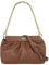 Cluty Umhängetasche Echt Leder Damen | Made in Italy, Handtasche mit Drehverschluss, Umhängetasche mit abnehmbarem Henkel, Clutch mit Innenfach cognac | 021410