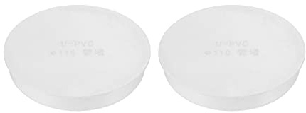PATIKIL 103mm OD Pipe Hole Plugs, 2 Pack Round Fencing Post Tubing Insert Cover Pipe End Cap for Pipeline Protection, White