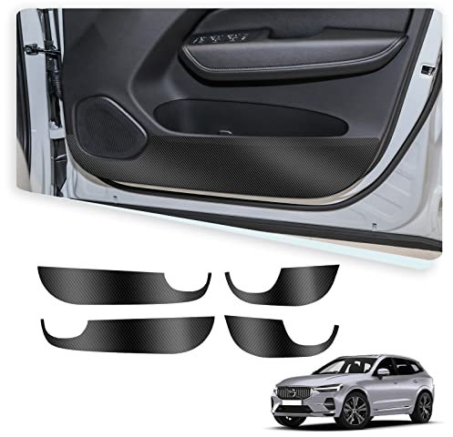 CDEFG Kompatibel mit Volvo XC60 2018-2022 Türschutz Aufkleber Kohlefaser Schutz Aufkleber Auto Passgenauer Carbon Fiber Sticker Wrap XC60 2022 Nano Schutzfolie Dekoration Zubehör
