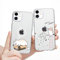 Yoedge 2 Stück Durchsichtig Hülle für iPhone 12 / iPhone 12 Pro 6,1, Transparent Handyhülle mit Aesthetic Motiv Mode Chic Muster, Ultra Dünn Weich Klar Silikon TPU Stoßfeste Bumper Schutzhülle, Katze