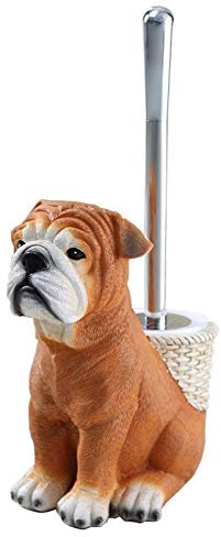 Cusstally Toilet Brush Resin Animal Toilet Brush with Holder Set,Creative Toilet Bowl Cleaner Brush for Bathroom Storage and Organization Toilet Accessories Bathroom Accessories (Color : Dog)