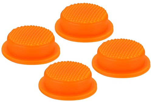PATIKIL 0.63 LED Flashlight Switch Cap, 4 Pcs Silicone Soft Boot Cover for Push Button Switch Electric Torch Handheld Flashlights DIY Project, Orange