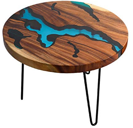 CHEMYO Elegante Haarnadel-Tischbeine im nordischen Stil, Flussbasis, Wohnzimmer, Kaffee, Esszimmer, Holztisch, Harz, Epoxidharz
