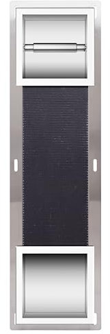 BALNEO Porta Carta Igienica con Rivista per 6 Rotoli, Porta Carta Igienica per Bagno, Installazione a Parete, Bianco, 74x20,8x14,75cm, Installazione Ad Incasso Wall-Box Paper 2 Bianco