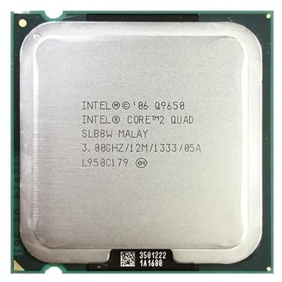 MovoLs Processeur CPU Compatible avec 2 Quad Q9650 3,0 GHz Quad Core 12M 95W 1333 LGA 775 Améliorer la Vitesse de Fonctionnement de l'ordina