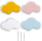ShipeeKin 4X colorido lindo brillante pomos de cerámica en forma de nube encantadora puerta tirón perilla armario armario de cerámica cajón armario cocina vestidor niños dormitorio tira armario