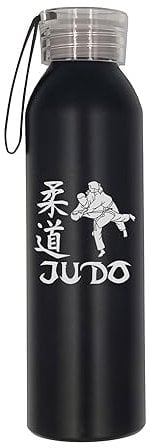 Bouteille d'eau en acier inoxydable durable gravée au laser pour judo martial art japonais Kanji Art