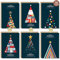 Weihnachtskarten - 36 Premium Weihnachtskarten mit Umschlag Set - Kleine Weihnachtskarten Klappkarten A6 Recycelt Karten Weihnachten Grußkarten für Familie Freunde Geschäftlich Weihnachtspostkarte
