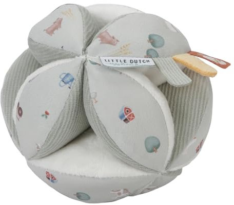 Little Dutch Greifball Little Farm - Greifball mit Glocke, 12 cm, Ab der Geburt
