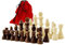 PrimoLiving Staunton Design Figuras de ajedrez de madera en bolsa de terciopelo, 90 mm de altura, figuras de ajedrez con almohadillas de fieltro, bolsa de terciopelo, color rojo, talla XL, rey 90 mm